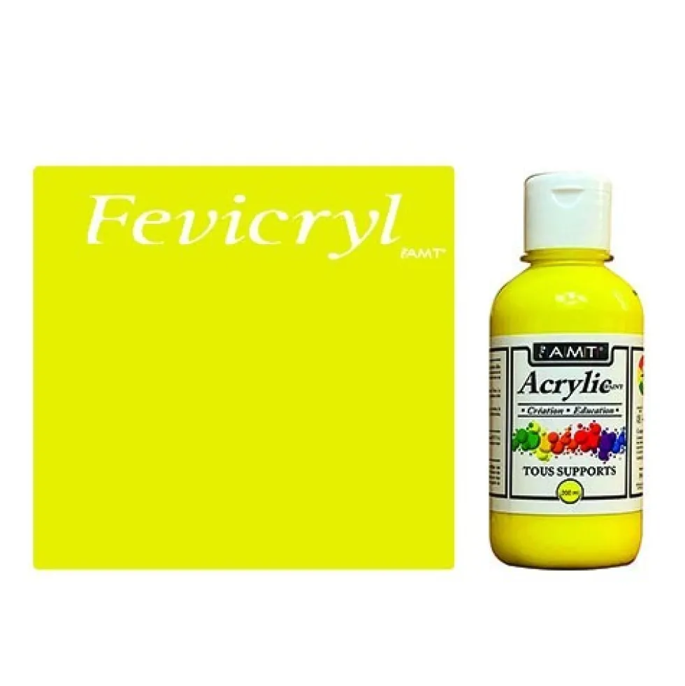 AMT Fevicryl Acrylique éducative & créative Jaune (ACE202)