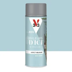 Aérosol Peinture pour Bois Extérieurs V33 Couleurs d'ICI Velours Bleu grisé