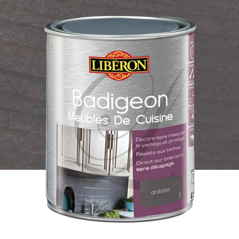 Badigeon (Boisine) Meubles de cuisine LIBERON Ardoise