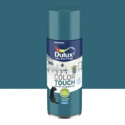 Bombe aérosol de peinture DULUX VALENTINE Color Touch Turquoise intense mat