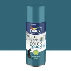 Bombe aérosol de peinture DULUX VALENTINE Color Touch Turquoise intense satin