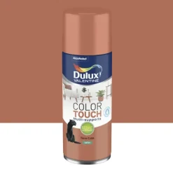 Bombe aérosol de peinture DULUX VALENTINE Color Touch Terre cuite satin
