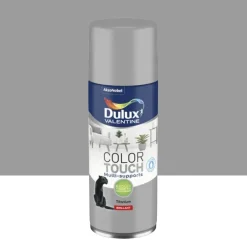 Bombe aérosol de peinture DULUX VALENTINE Color Touch Titanium brillant