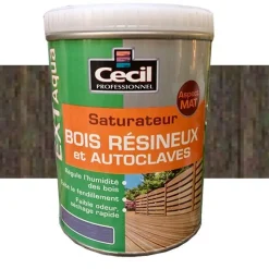 CECIL EXT Aqua Saturateur Bois résineux et autoclaves Ardoise