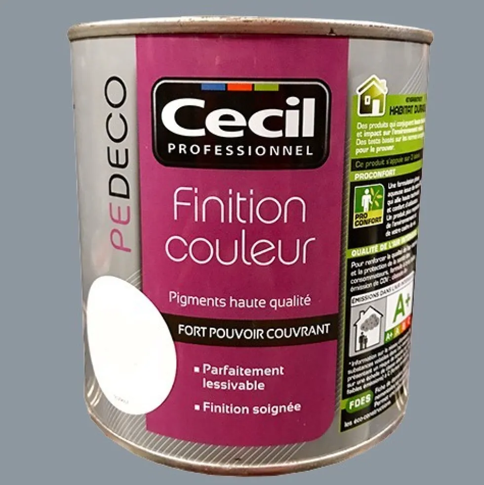 CECIL PE DECO Finition Couleur Gris acier Satin