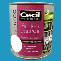 CECIL PE DECO Finition Couleur Bleu piscine Satin