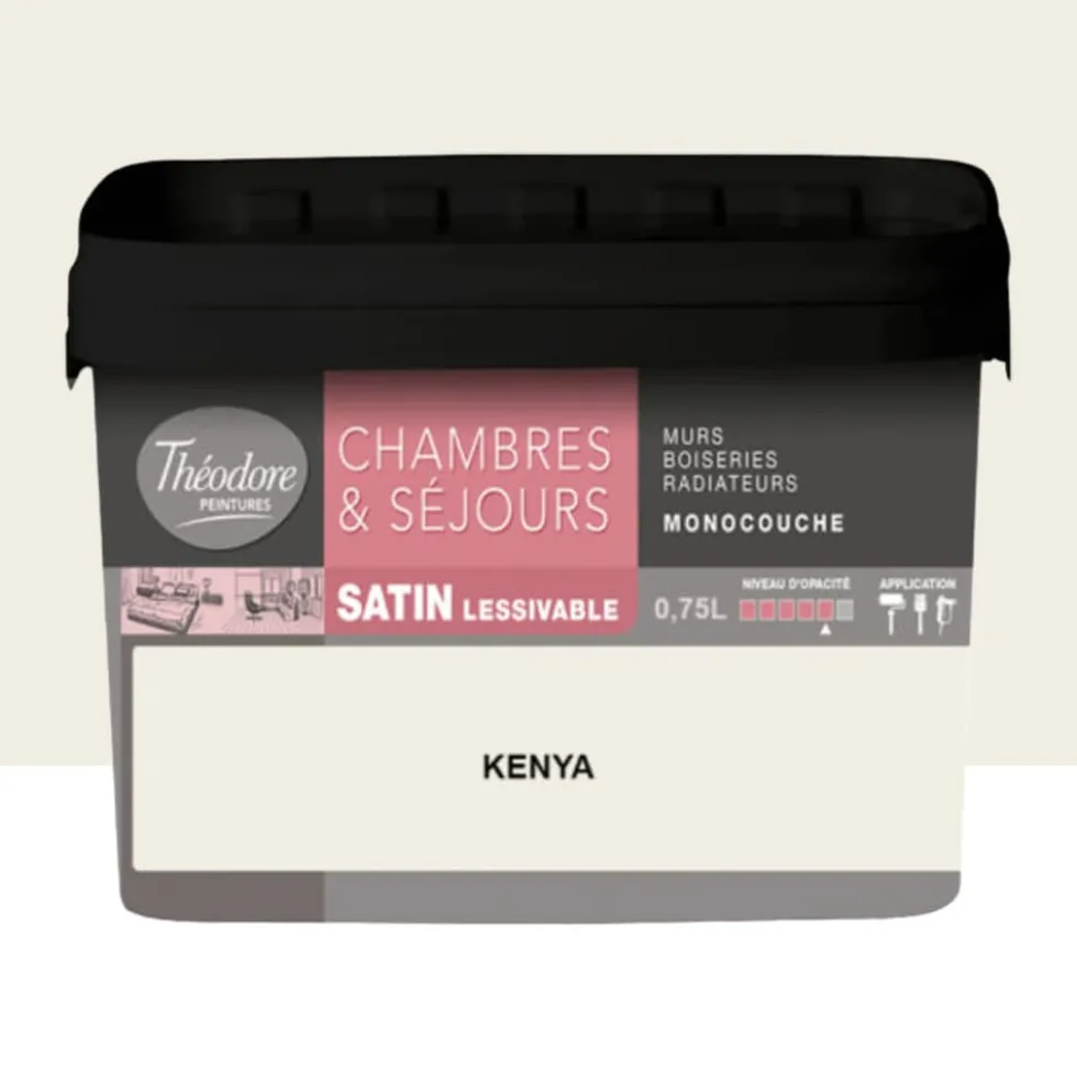 Chambres & Séjours Théodore Satin Monocouche Kenya