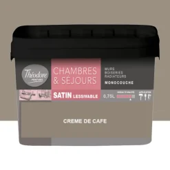 Chambres & Séjours Théodore Satin Monocouche Crème de café