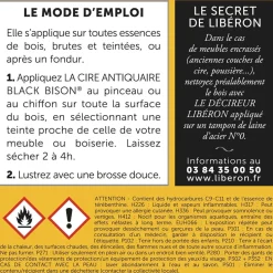 Cire antiquaire LIBÉRON Black Bison Chêne foncé (liquide)