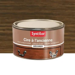 Cire à l'ancienne en pâte Syntilor chêne foncé