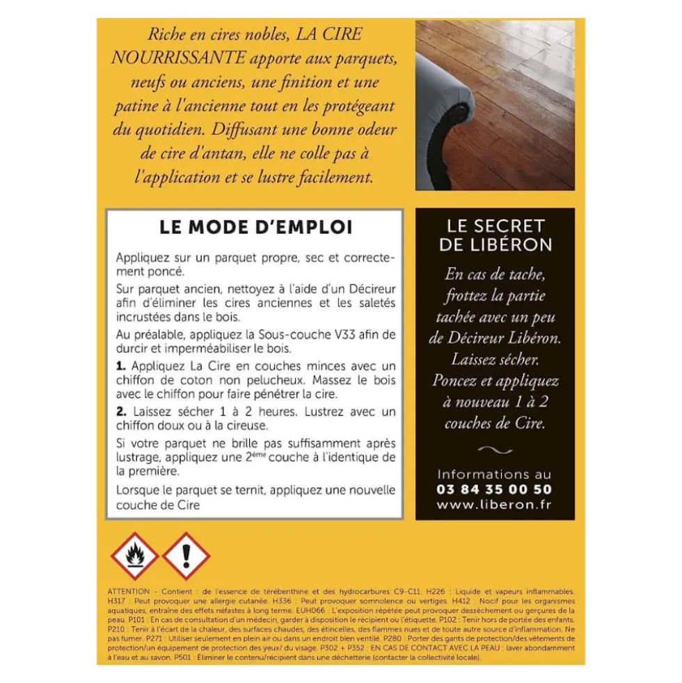 Cire Nourrissante Parquet LIBÉRON Chêne clair