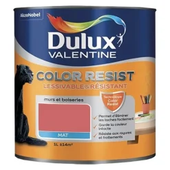 Dulux Valentine Peinture acrylique Color Resist Rouge éternel Mat