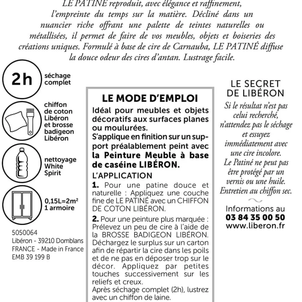 Effet décoratif ciré LIBÉRON Le Patiné Incolore