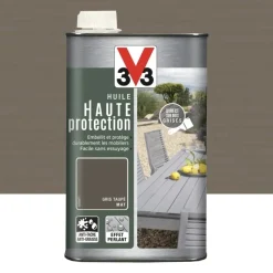 Huile Haute protection V33 Gris taupé