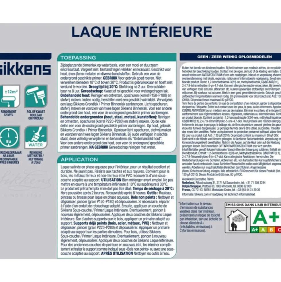 Laque intérieure SIKKENS Taupe rosé