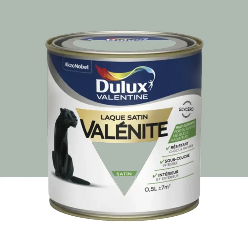 Laque satin Dulux Valentine Valénite Gris alpaga