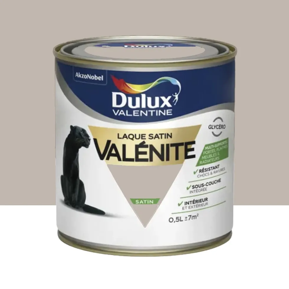 Laque satin Dulux Valentine Valénite Marron Glacé