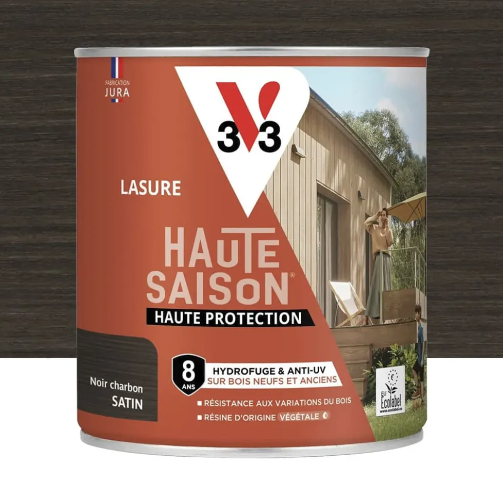 Lasure 8 ans V33 Haute Saison Noir charbon