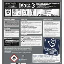 Lasure BONDEX Protection Extrême 12 ans Chêne clair
