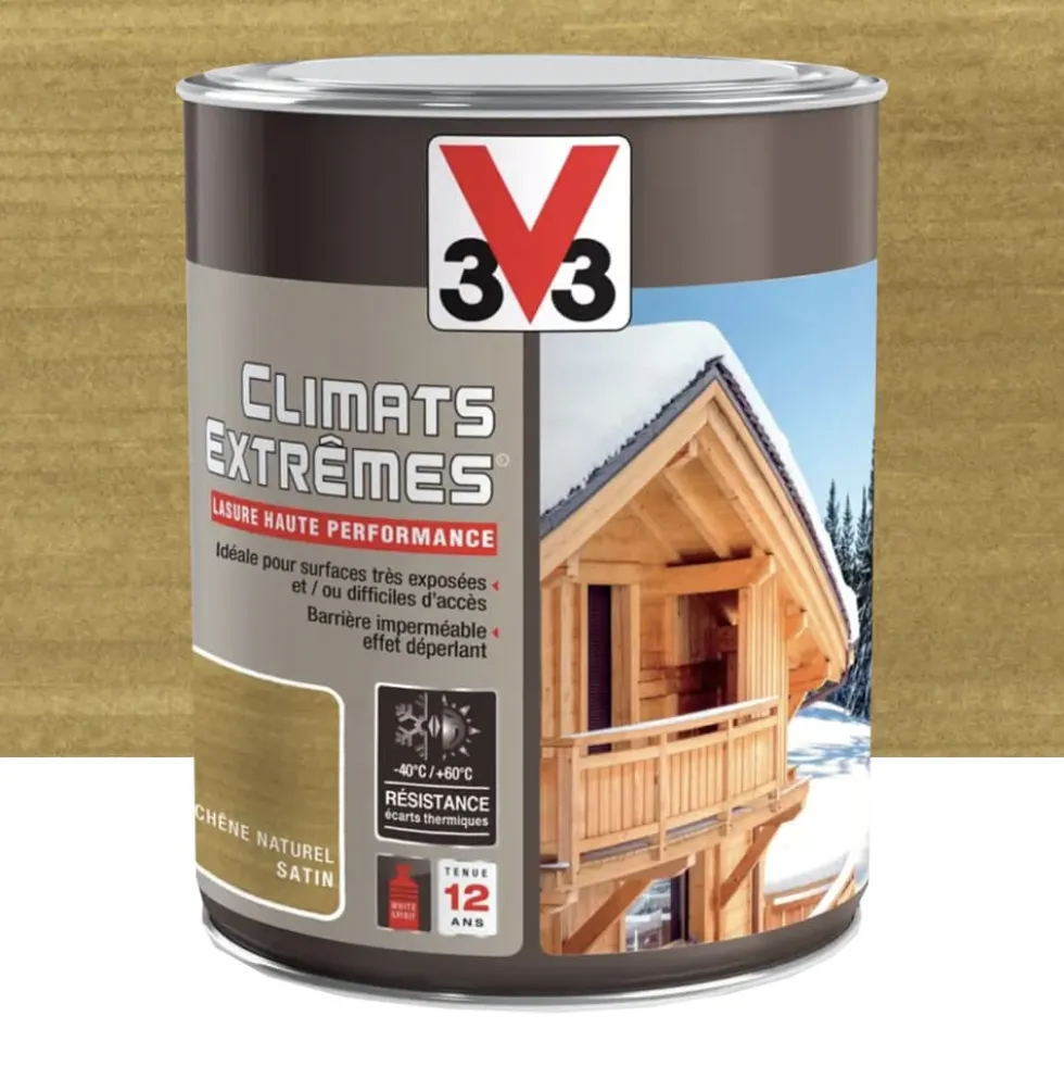 Lasure Climats Extrêmes 12ans Hautes performances V33 Chêne naturel