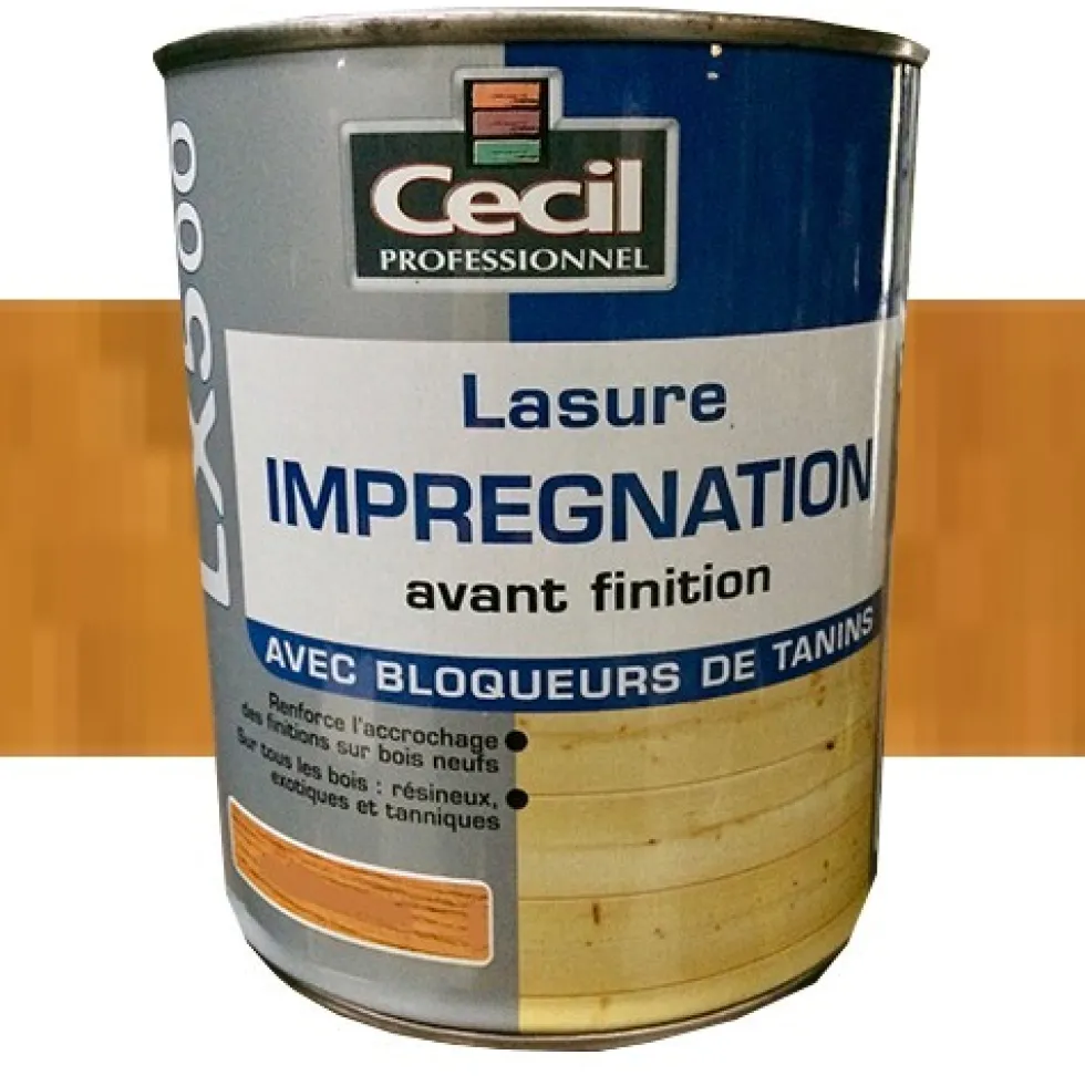 Lasure d'imprégnation Cécil Professionnel LX500 Bois clair