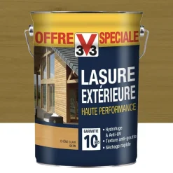 Lasure extérieure V33 Haute performance 10ans Chêne clair
