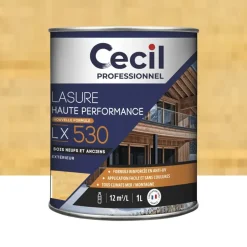 Lasure Haute Performance pour bois neufs & anciens CECIL LX530 Incolore