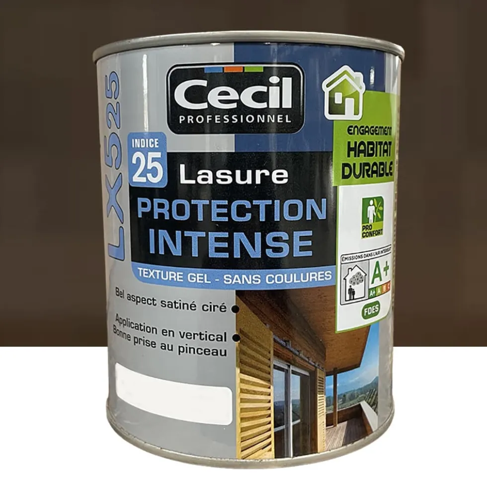 Lasure LX525 Protection Intense CECIL Bois torréfié
