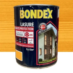 Lasure Très Haute Protection 8 ans BONDEX Polyuréthane Chêne doré