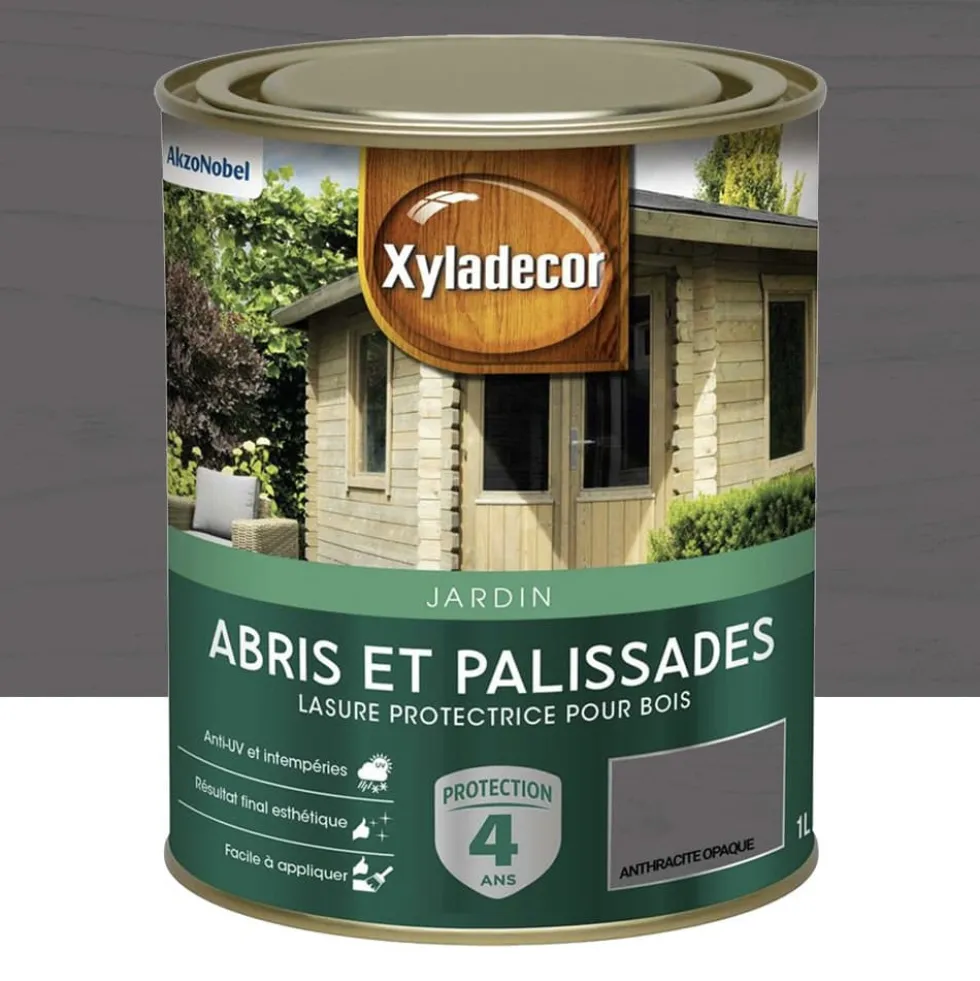 Lasure Xyladécor Abris et palissades Anthracite opaque