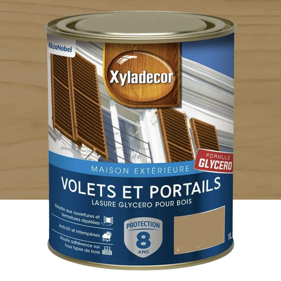 Lasure Xyladécor Volets & Portails Glycéro 8ans Chêne