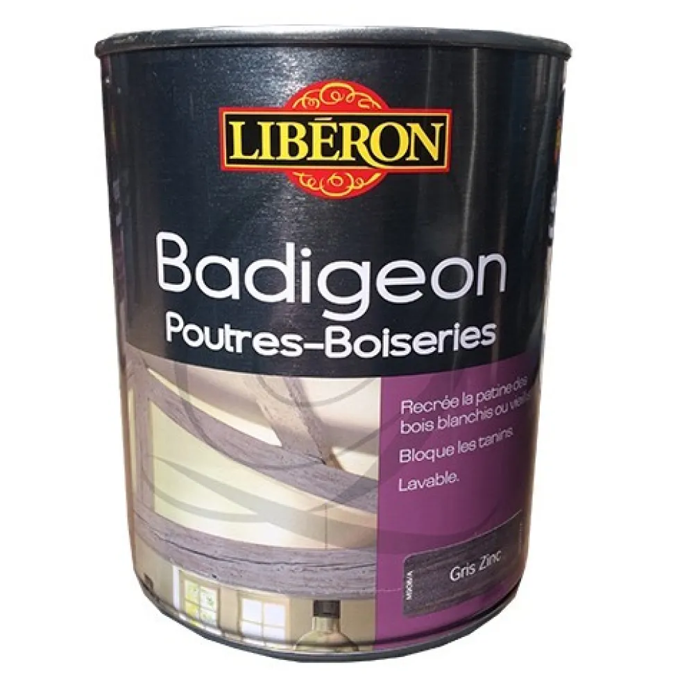 LIBÉRON Badigeon Poutres & Boiseries Gris zinc Mat