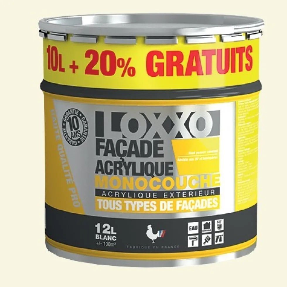 LOXXO Peinture Façade Acrylique 12L Meulière