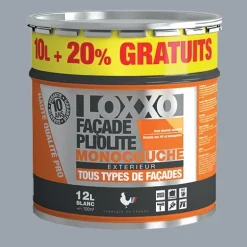 LOXXO Peinture Façade Pliolite 12L Gris ciment RAL 7040