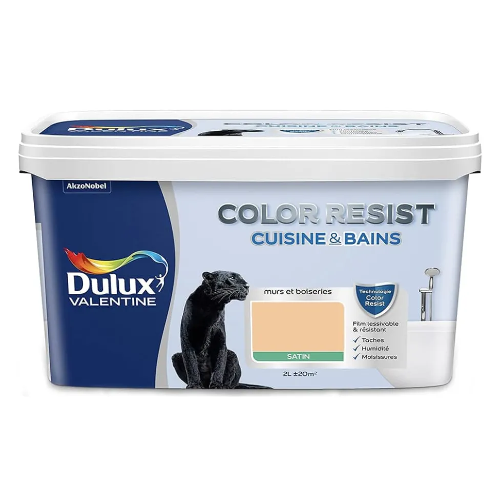 Peinture acrylique Dulux Valentine Color Resist Cuisine & Bains Nude