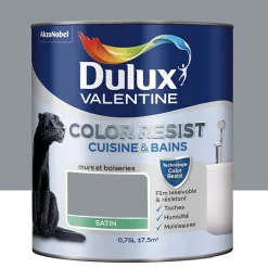 Peinture acrylique Dulux Valentine Color Resist Cuisine & Bains Gris Building