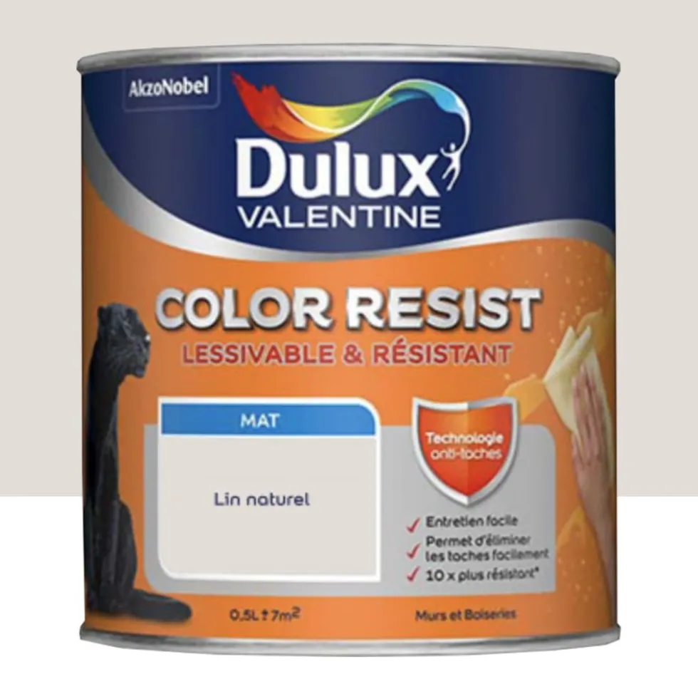 Peinture acrylique Dulux Valentine Color Resist Mat Lin Naturel