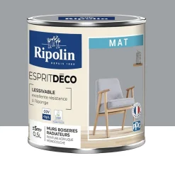 Peinture acrylique RIPOLIN Esprit Déco Mat Gris galet