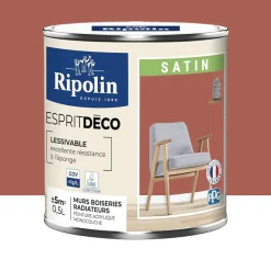 Peinture acrylique RIPOLIN Esprit Déco Satin Rouge chianti