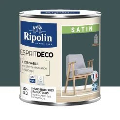 Peinture acrylique RIPOLIN Esprit Déco Satin Vert armerie