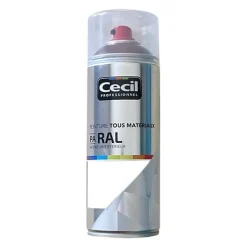 Peinture Aérosol Cécil Professionnel PA RAL - Blanc Satin (RAL 9016)