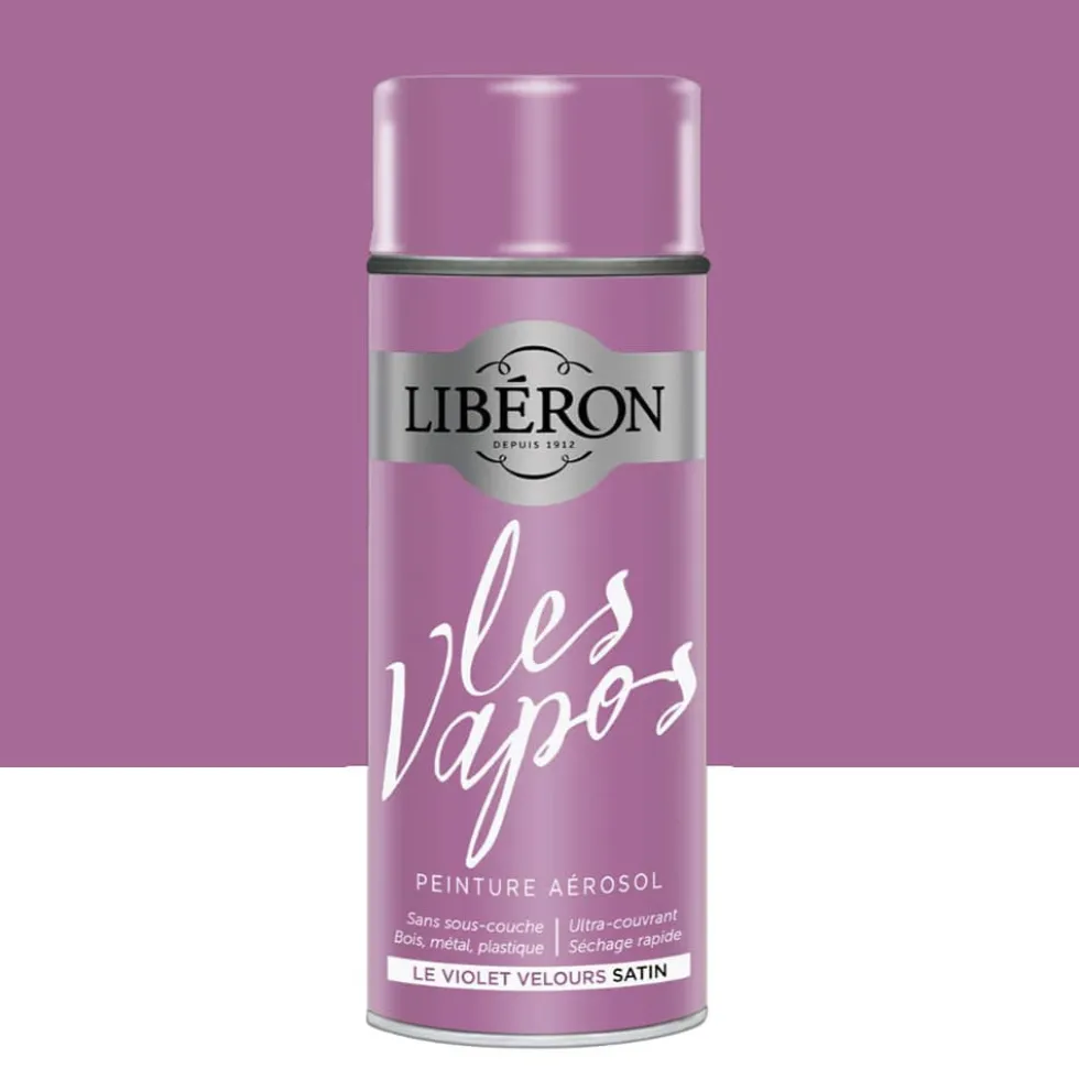 Peinture aérosol LIBÉRON Les Vapos Satin Le Violet Velours