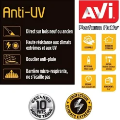 Peinture bois AVI Perform Activ Rouge Basque