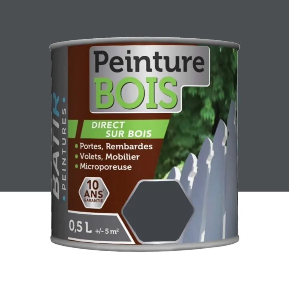 Peinture Bois BÂTIR Anthracite