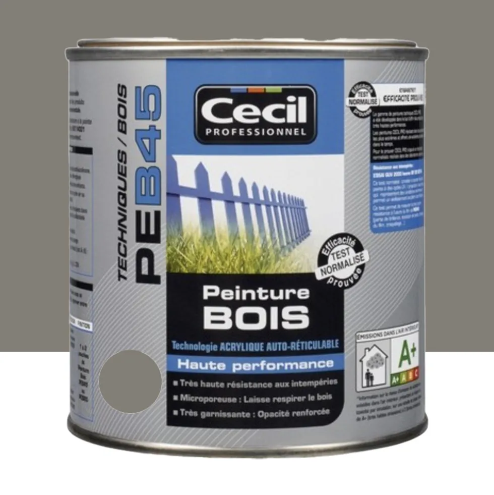 Peinture Bois Cécil Professionnel PEB45 Taupe