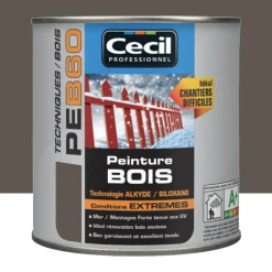 Peinture Bois Cécil Professionnel PEB60 Brun foncé