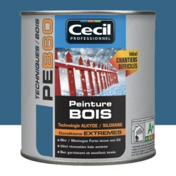 Peinture Bois Cécil Professionnel PEB60 Bleu océan