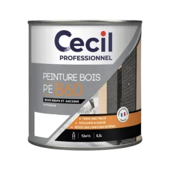 Peinture Bois Glycéro Cécil Professionnel PEB60 Blanc Brillant