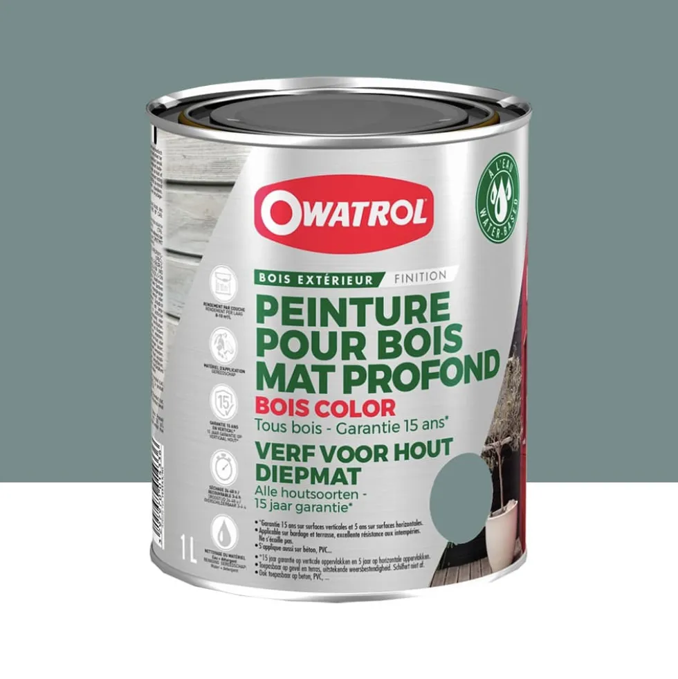 Peinture Bois Owatrol Mat Profond Gris platine