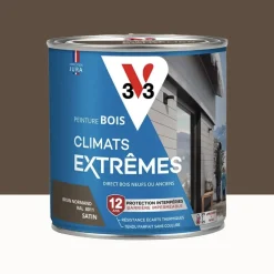 Peinture bois V33 Climats Extrêmes Satin Brun Normand